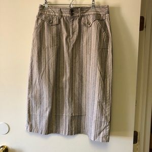 Christopher Banks Long Denim Skirt Stretch Size 10